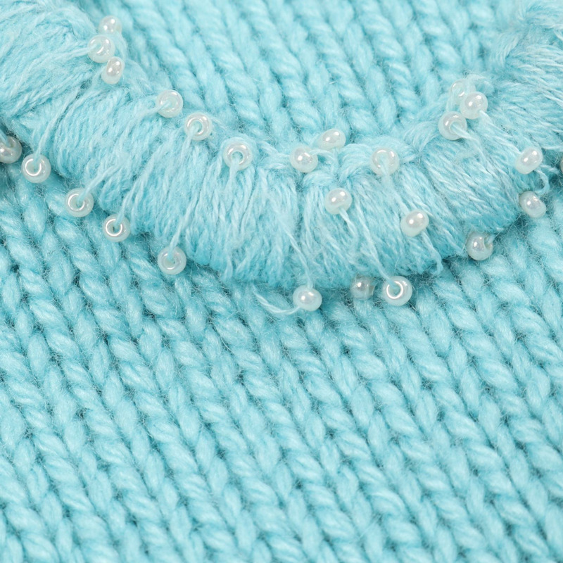 香奈兒針織毛衣 #36 P65189K61044 20B 羊絨藍色二手女款-5