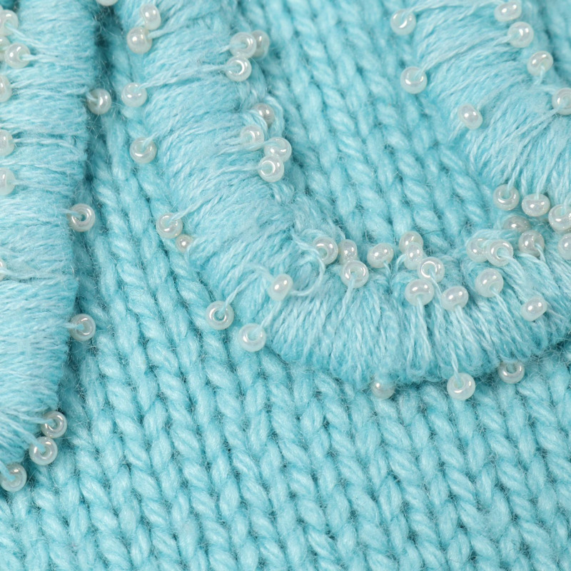 香奈兒針織毛衣 #36 P65189K61044 20B 羊絨藍色二手女款-6