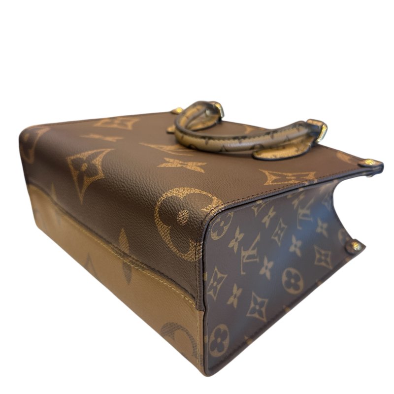 LV雙色大字紋ON THE GO兩用包/小款-4