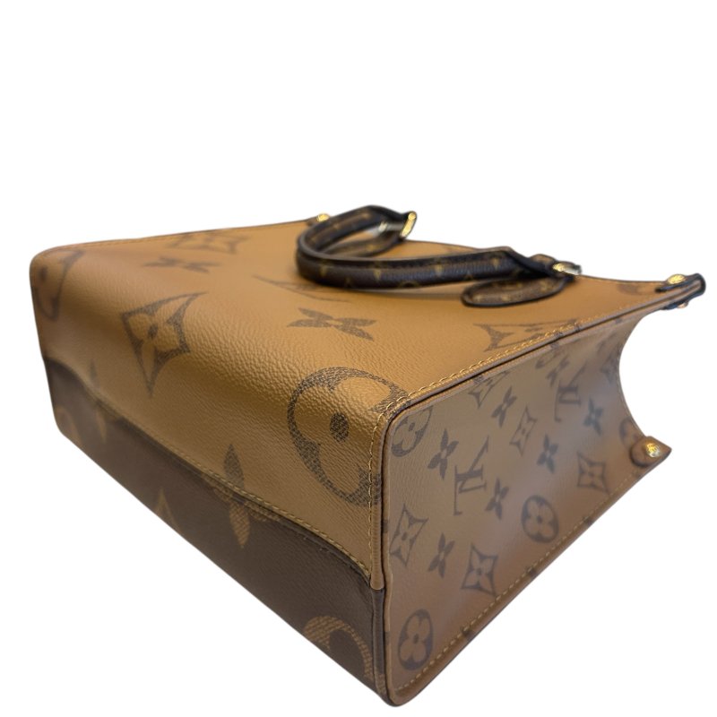 LV雙色大字紋ON THE GO兩用包/小款-5