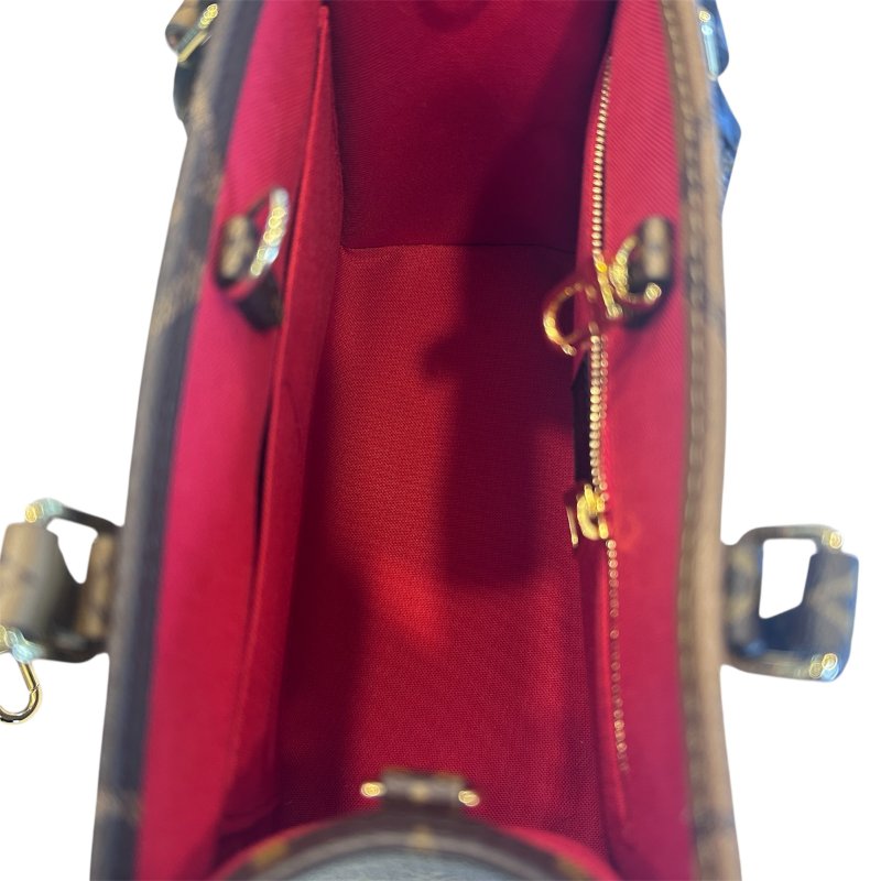 LV雙色大字紋ON THE GO兩用包/小款-7