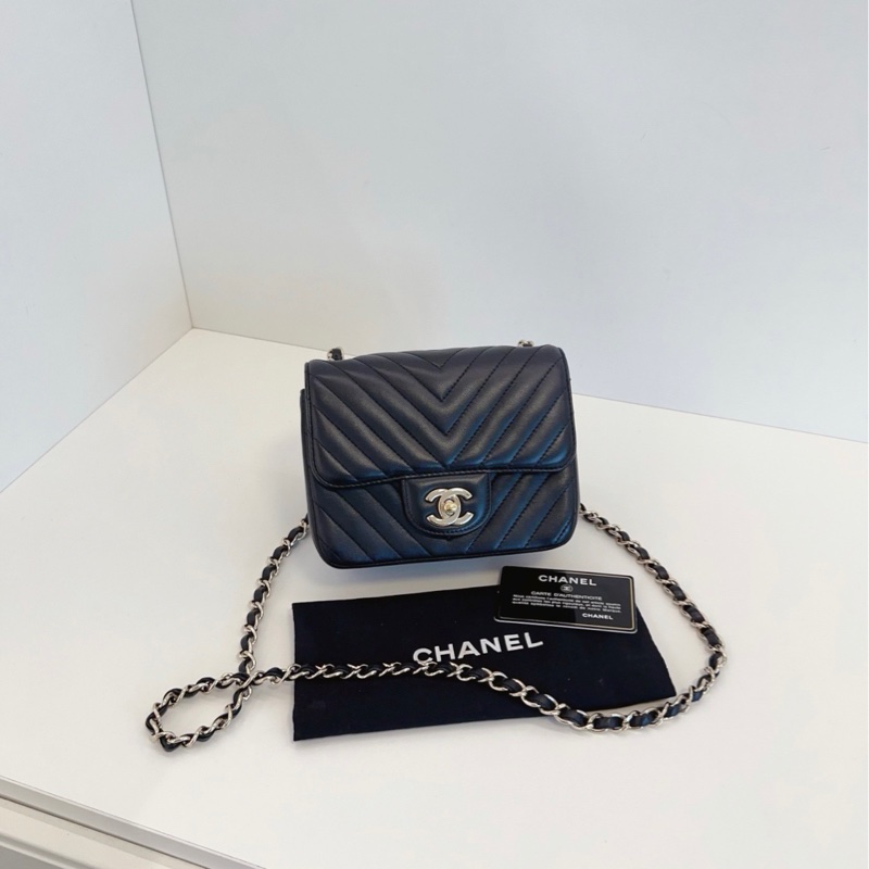 ✨Chanel V紋 CF方胖子 99新 超級實用🖤-2