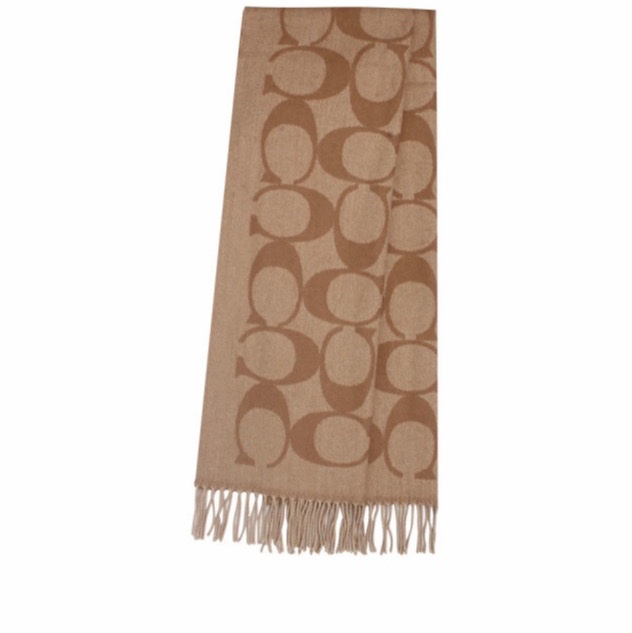 Coach 女士 流蘇圍巾均碼碼193cm*48cm-2