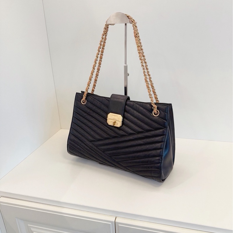✨Chanel 2.55 牛皮鏈條tote 98新 經典復古 容量Max🖤-4
