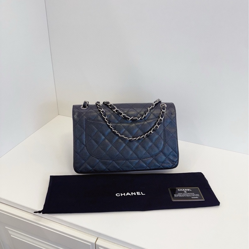 ✨Chanel 黑銀 CF jumbo 98新 經典好看🖤-5