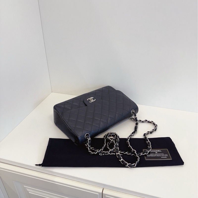 ✨Chanel 黑銀 CF jumbo 98新 經典好看🖤-6