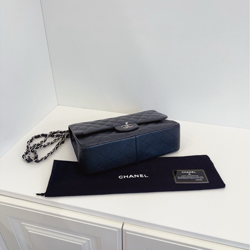 ✨Chanel 黑銀 CF jumbo 98新 經典好看🖤-7