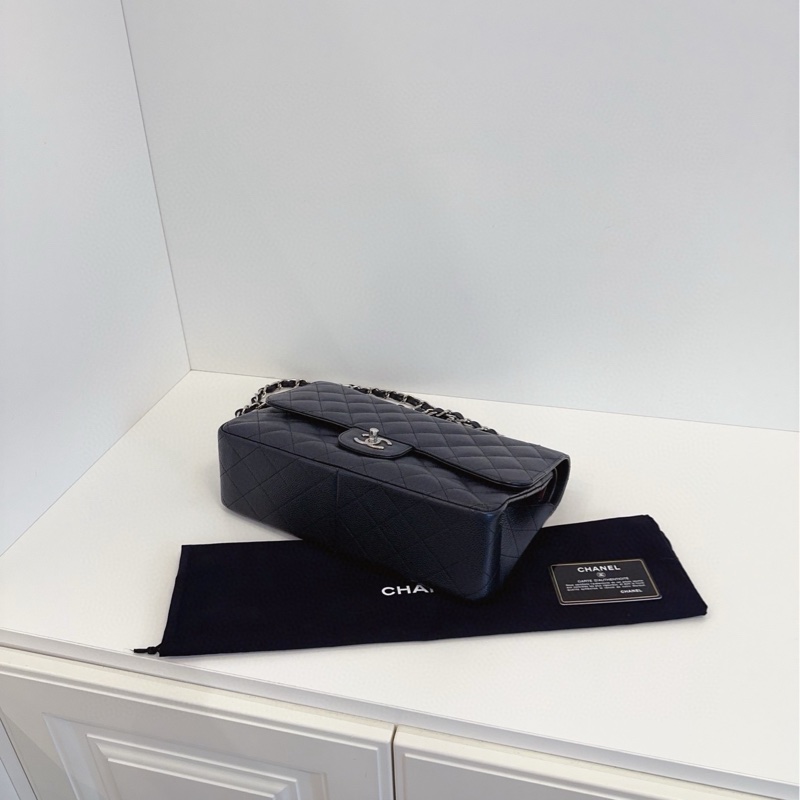 ✨Chanel 黑銀 CF jumbo 98新 經典好看🖤-8
