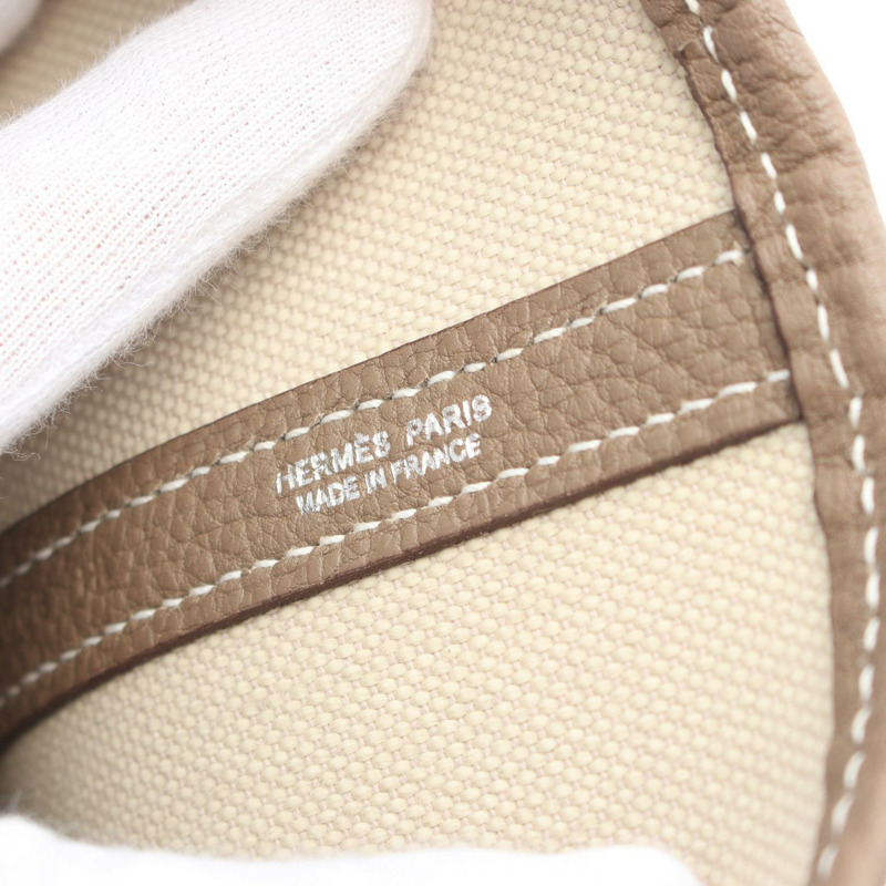 大象灰 Negonda牛皮 巴黎灰 帆布 Garden File PM 兩用包 Z刻【HERMES 愛馬仕】-3