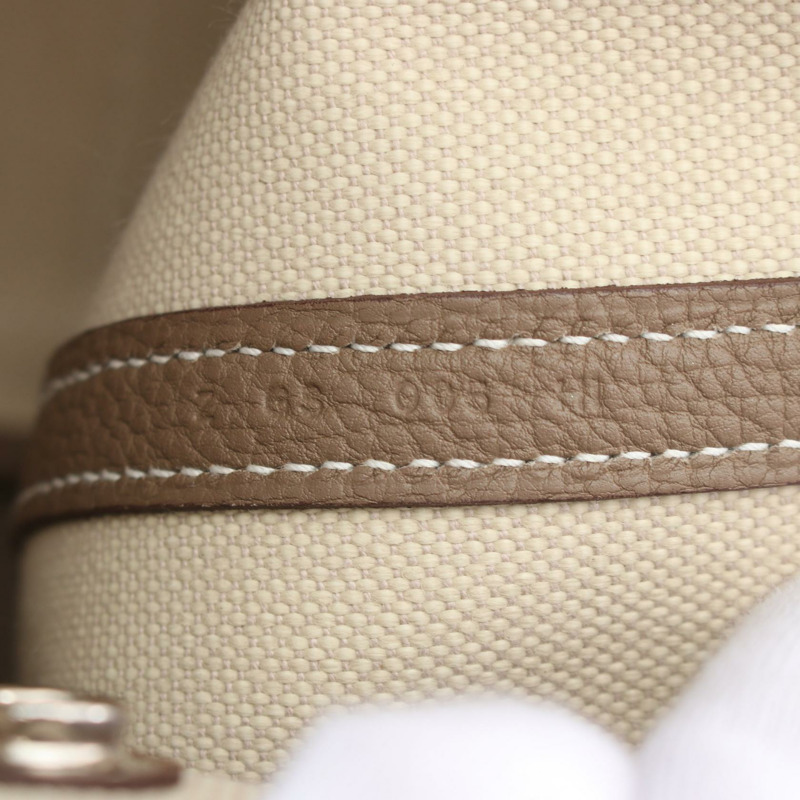 大象灰 Negonda牛皮 巴黎灰 帆布 Garden File PM 兩用包 Z刻【HERMES 愛馬仕】-4