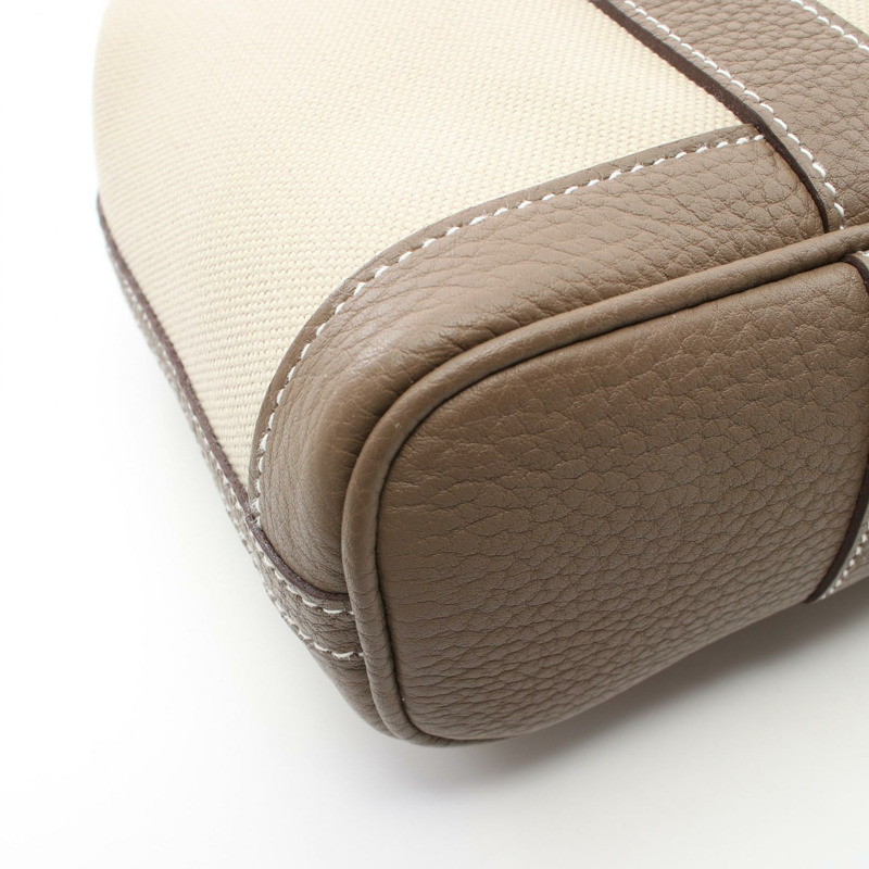 大象灰 Negonda牛皮 巴黎灰 帆布 Garden File PM 兩用包 Z刻【HERMES 愛馬仕】-7