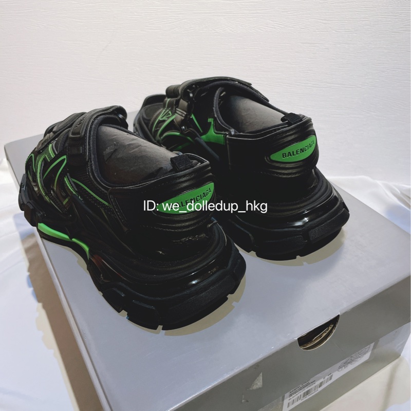 BALENCIAGA 黑綠色Track sandal 40碼-1