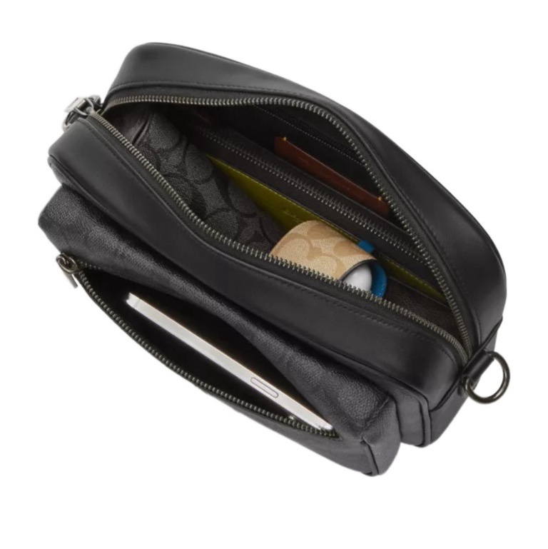 Coach 男士 徽標斜挎包均碼碼24.77cm*8.89cm*16.51cm-2