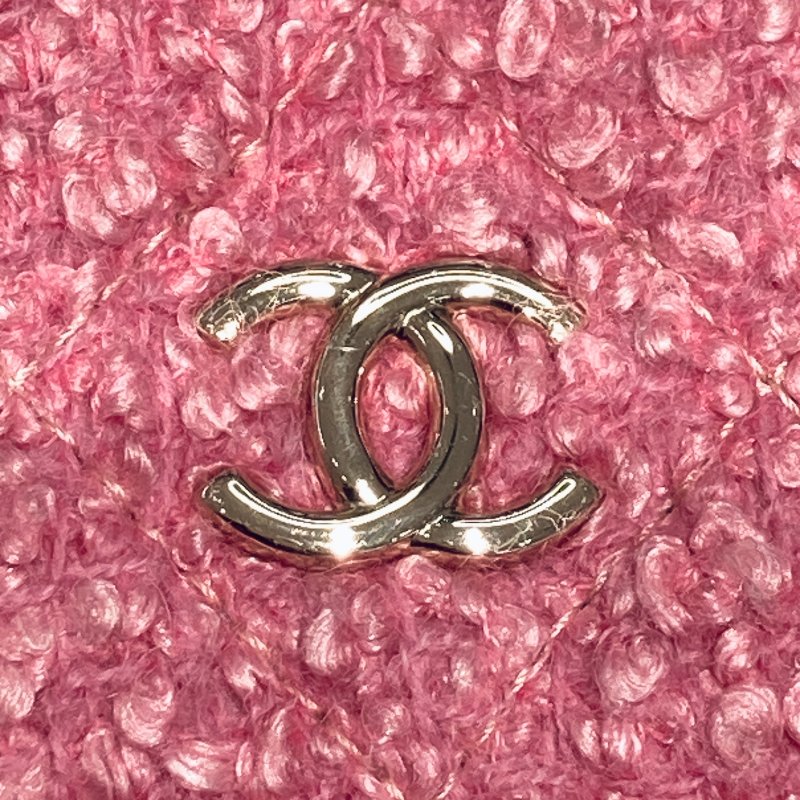 CHANEL 香奈兒 TWEED QUILTED FLAP CHAIN WAIST BAG 迷你腰包 粉紅色 粗花呢 淺金釦-14