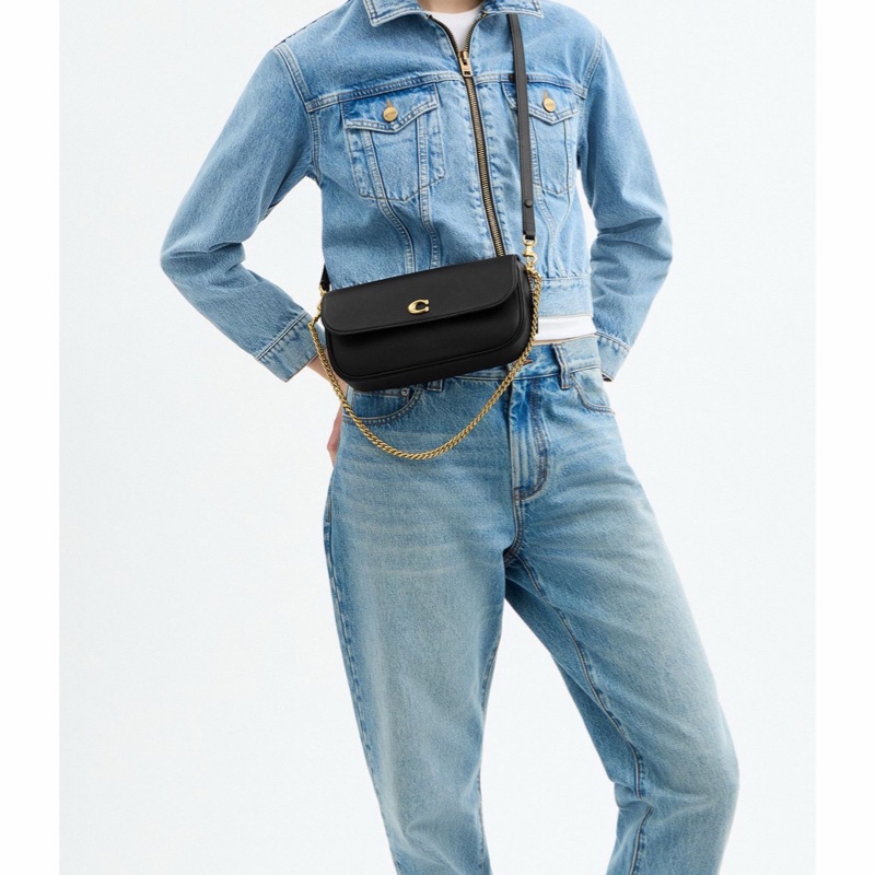 Coach 女士 Brook 翻蓋鏈條包均碼碼23.5cm*4.5cm*12cm-3