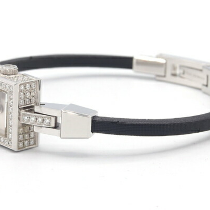 Gucci 女士 G 迷你鑽石錶圈腕錶,102,銀色錶盤,不鏽鋼錶殼,皮革錶帶,石英機芯,電池驅動,手鐲式腕錶-1