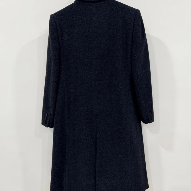 BURBERRY 長版毛料口袋大衣 鐵灰色-2