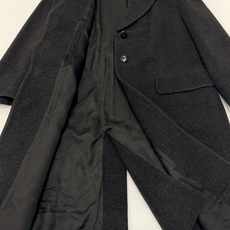 BURBERRY 長版毛料口袋大衣 鐵灰色-7