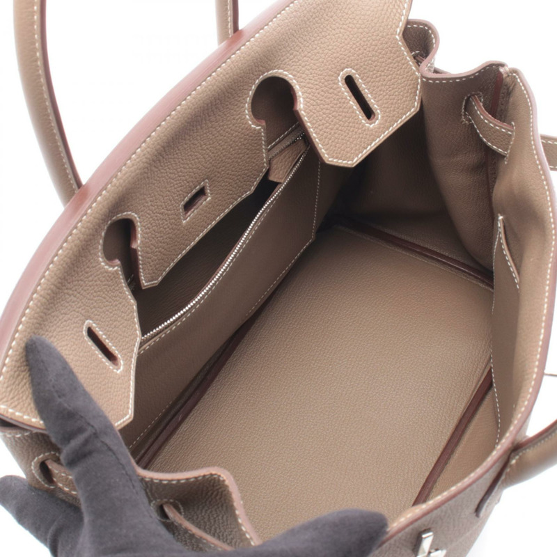 愛馬仕 Birkin 30 手提包,Togo 皮革,灰色/灰褐色,二手,女士,帶鎖扣-2