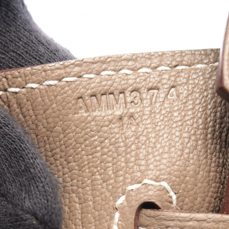 愛馬仕 Birkin 30 手提包,Togo 皮革,灰色/灰褐色,二手,女士,帶鎖扣-4