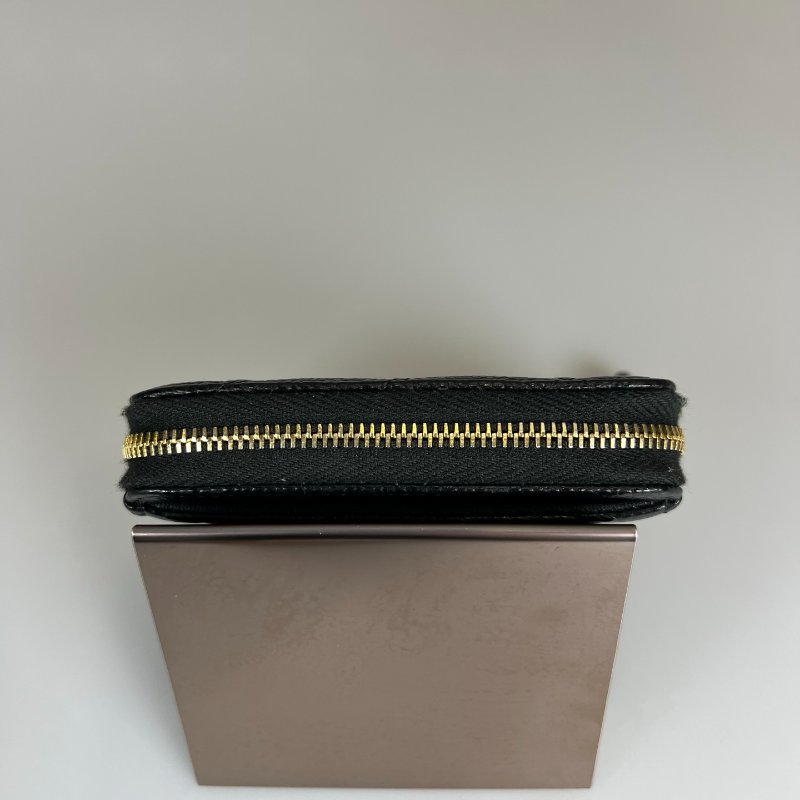 CHANEL CFㄇ拉零錢包荔枝黑 晶片款-5