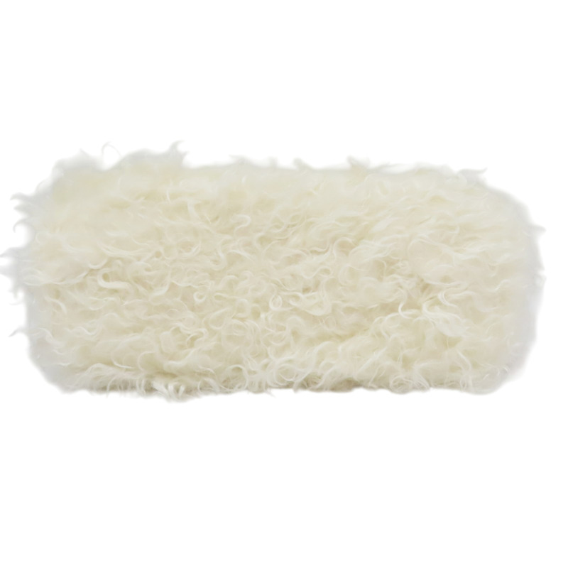 白色 毛絨 First 肩背包【FENDI 芬迪】 8BP129-3