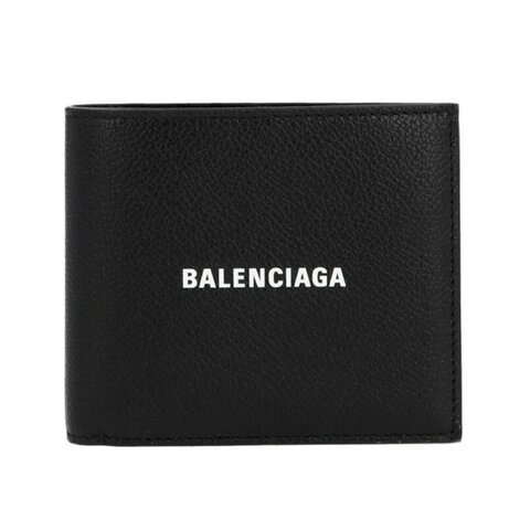 【Balenciaga 巴黎世家】Cash Square 皮革 卡夾 皮夾 短夾 黑色 5945491IZI31090