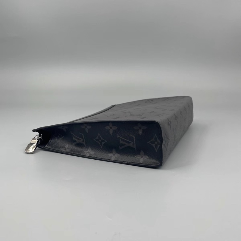 LV老花拼色手拿包 芯片款-3