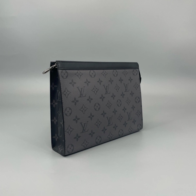 LV老花拼色手拿包 芯片款-5