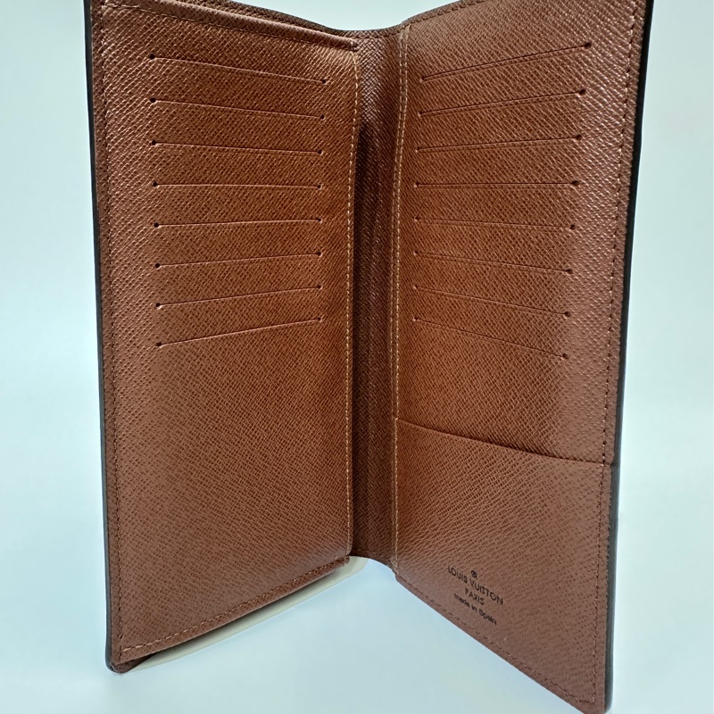 LV 原花Brazza 16卡零錢袋對開長夾-3