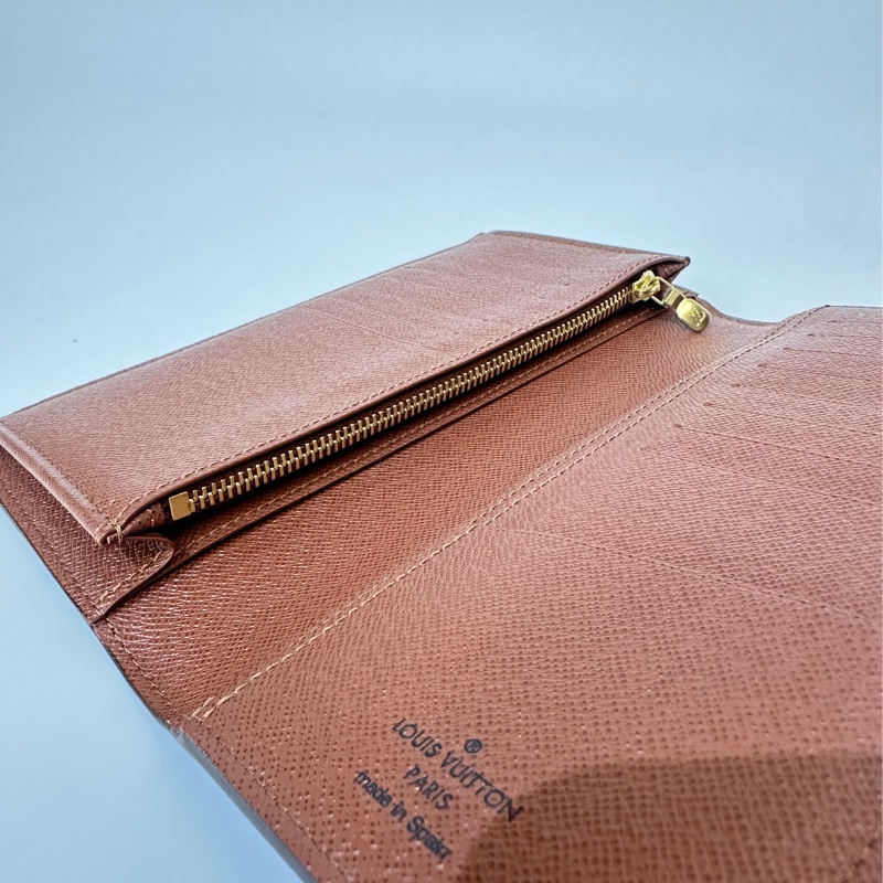LV 原花Brazza 16卡零錢袋對開長夾-4