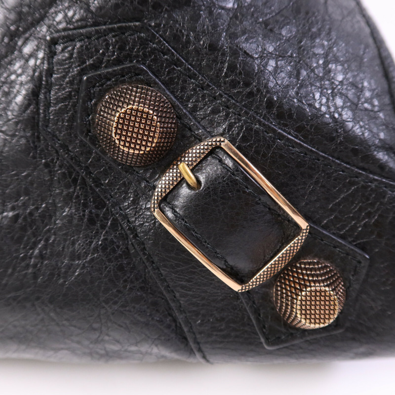 BALENCIAGA 羊皮皮革Giant City金扣手挽肩背兩用袋-14