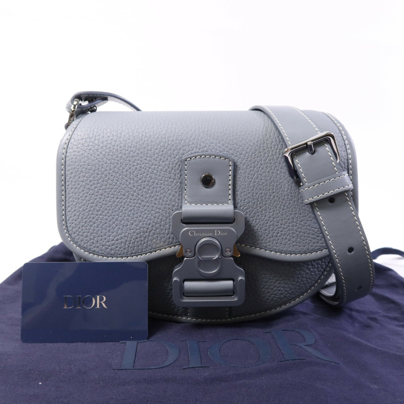 Dior 牛皮皮革Mini Gallop銀扣肩背袋-14