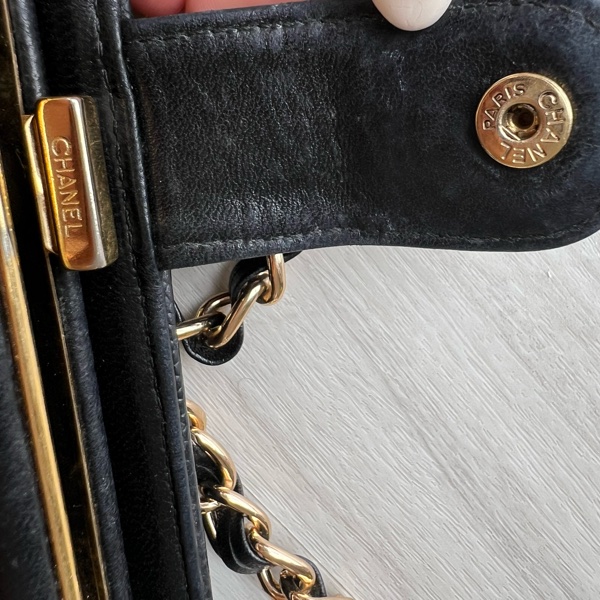 Vintage 中古 Chanel 魚子醬 長夾 WOC-9