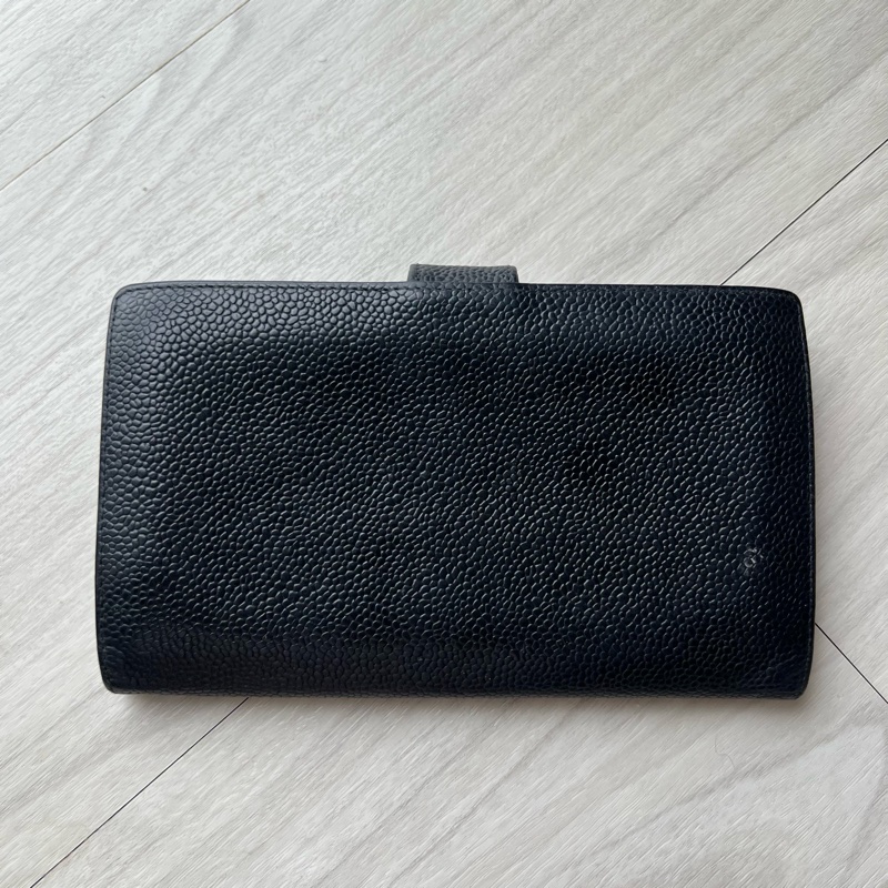 Vintage 中古 Chanel 魚子醬 長夾 WOC-10