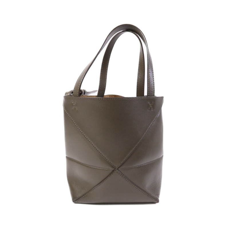 LOEWE 牛皮皮革Mini Puzele Fold Tote金扣手挽肩背兩用袋-1