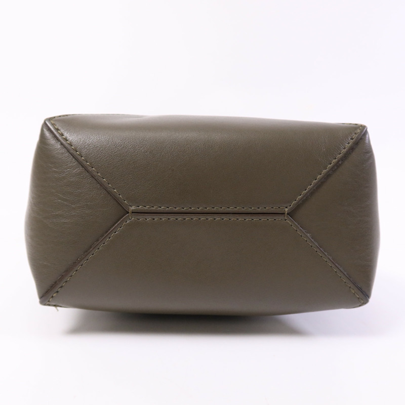 LOEWE 牛皮皮革Mini Puzele Fold Tote金扣手挽肩背兩用袋-3