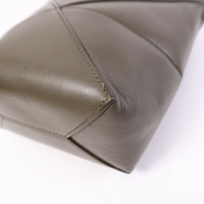 LOEWE 牛皮皮革Mini Puzele Fold Tote金扣手挽肩背兩用袋-6