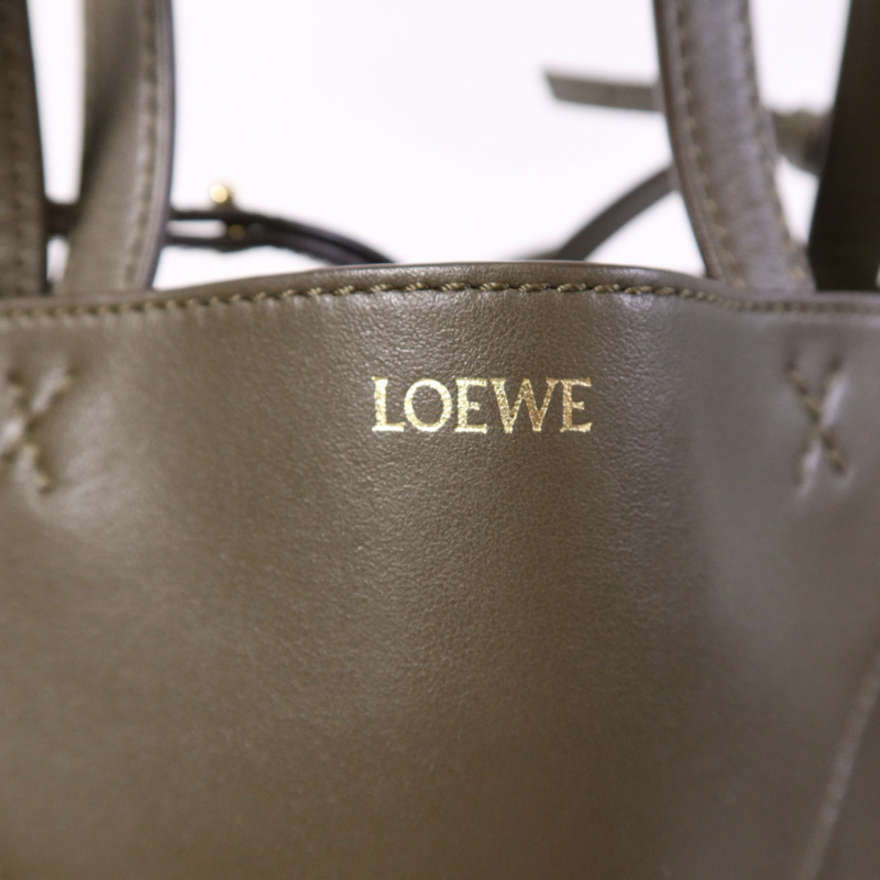 LOEWE 牛皮皮革Mini Puzele Fold Tote金扣手挽肩背兩用袋-9