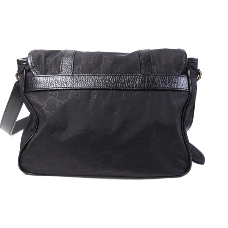 GUCCI 尼龍Shoulder Bag銀扣肩背袋-2