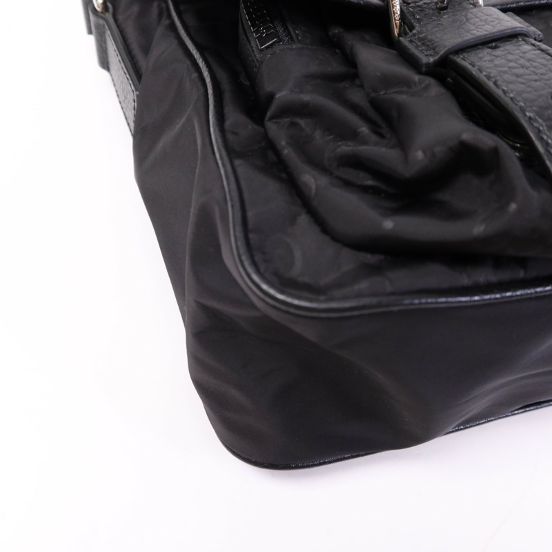 GUCCI 尼龍Shoulder Bag銀扣肩背袋-5