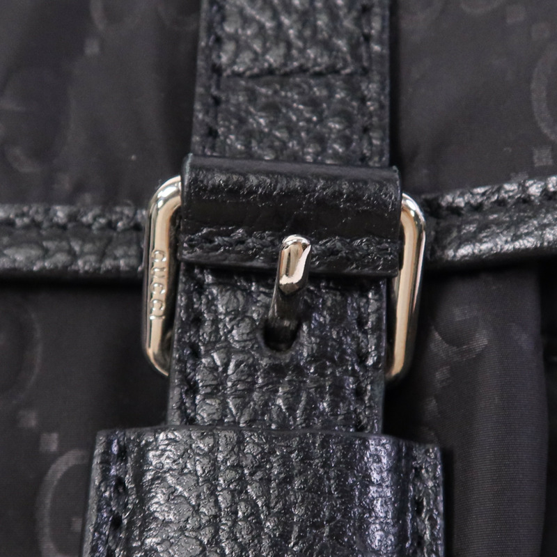 GUCCI 尼龍Shoulder Bag銀扣肩背袋-9