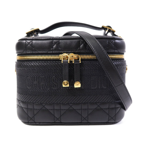 Dior 牛皮皮革Travel Vanity金扣手挽肩背兩用袋