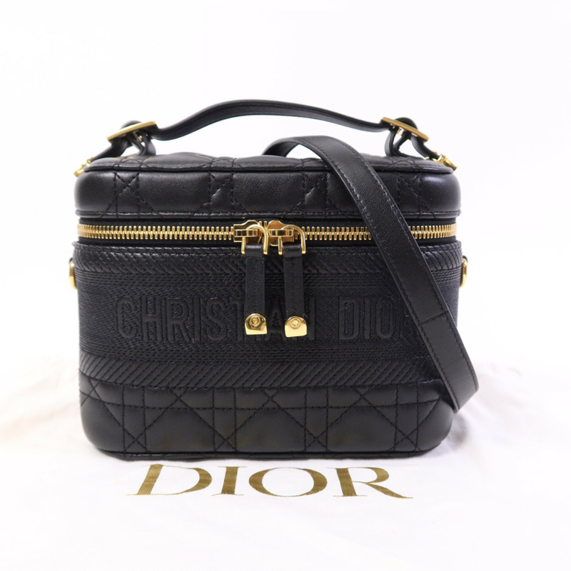 Dior 牛皮皮革Travel Vanity金扣手挽肩背兩用袋-16