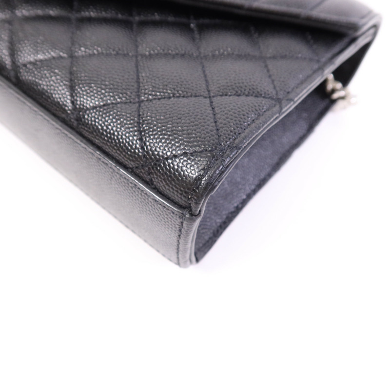 YVES SAINT LAURENT 牛皮皮革Envelope Small金扣鏈帶肩背袋-4