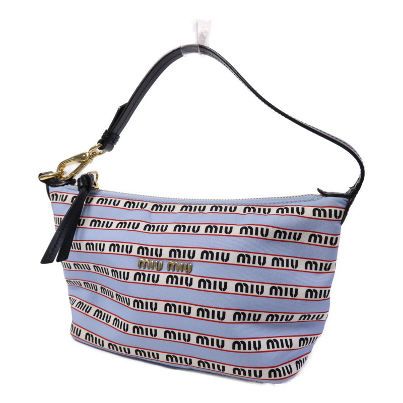 Miu Miu 尼龍Miu Spirit金扣手挽袋-2