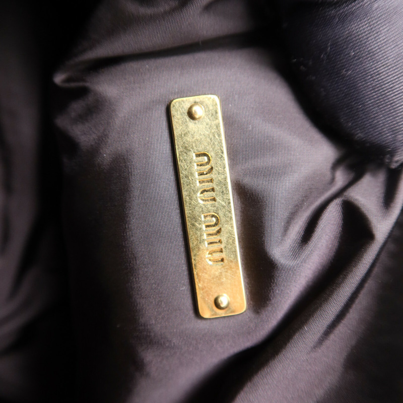 Miu Miu 尼龍Miu Spirit金扣手挽袋-5