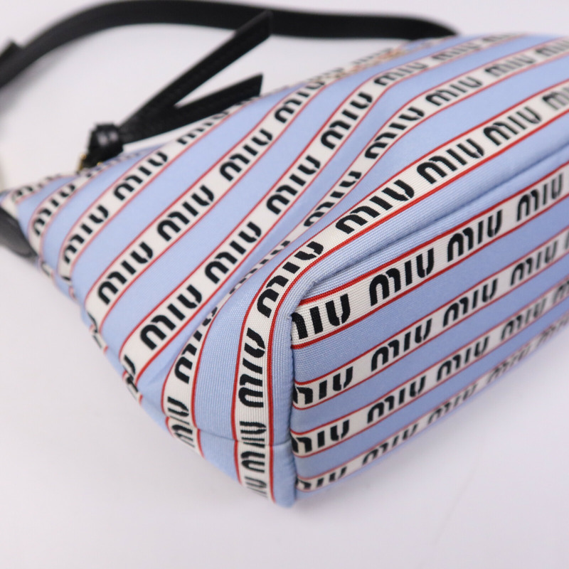 Miu Miu 尼龍Miu Spirit金扣手挽袋-7