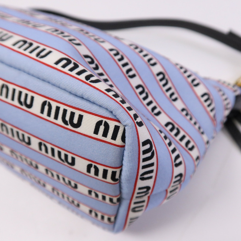 Miu Miu 尼龍Miu Spirit金扣手挽袋-8