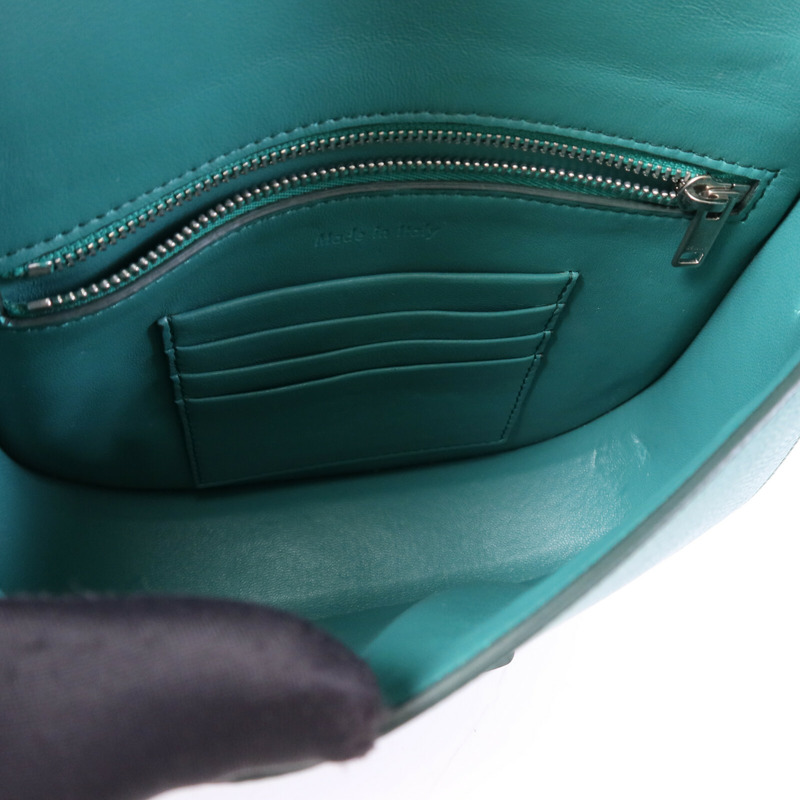 CELINE 牛皮皮革Trotteur銀扣肩背袋-4